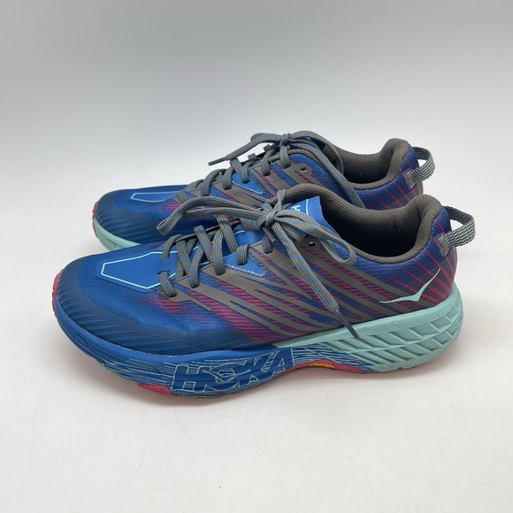 Hoka One One Sneakers Womens 9.5 Speedgoat 4 1106527 IBPP Blue Running Shoes